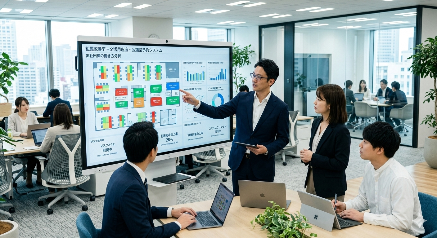 出社回帰の座席管理は“席取り”ではない(座席・会議室予約を組織改善データに変える方法)